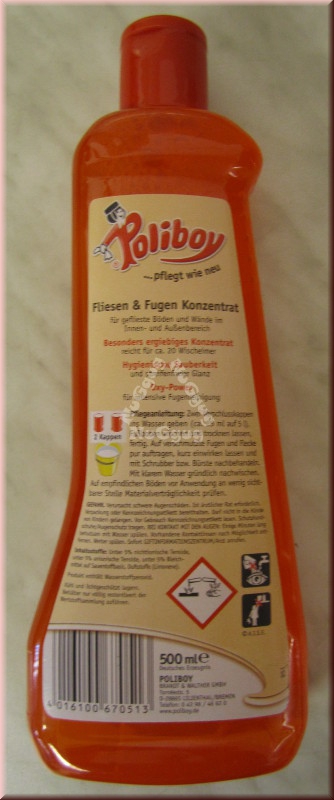 Polyboy Fliesen und Fugen Konzentrat, 500ml