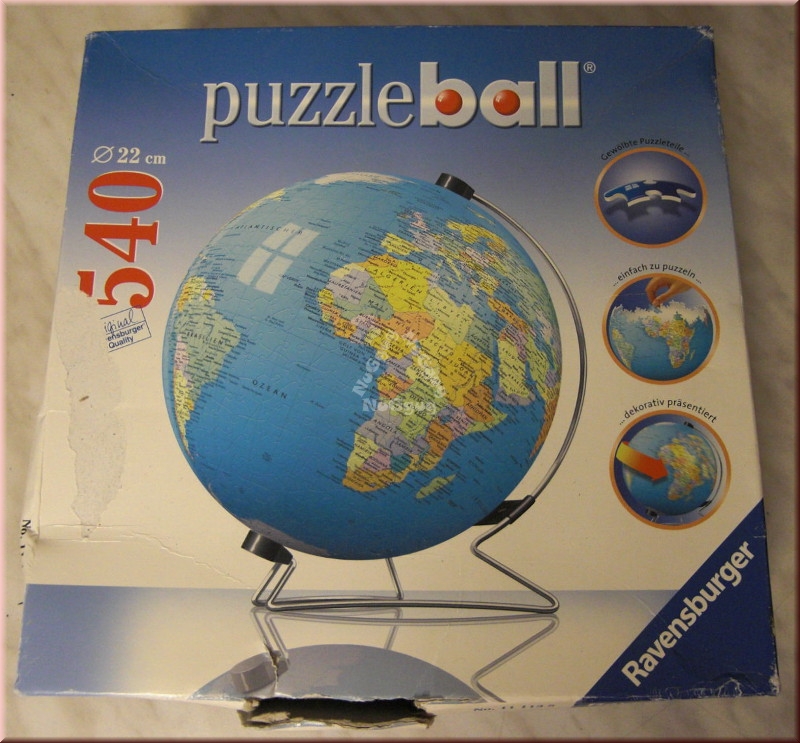 Puzzleball "Die Erde", Artikelnummer 111138, von Ravensburger, 540 Teile