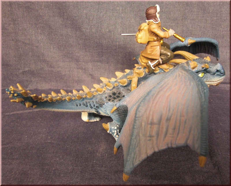 Schleich 70445, Shansy, blauer Drache mit Reiter, von 2010