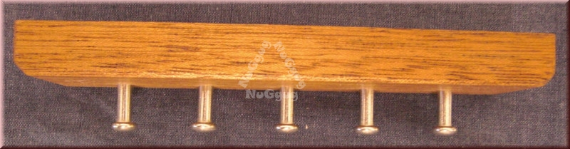 Schlüsselbrett Massivholz, für 5 Schlüssel, Holz