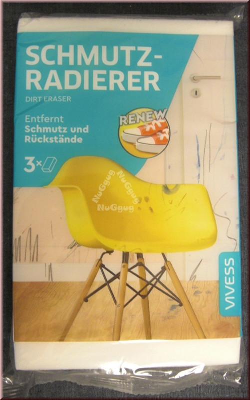 Schmutz Radierer, 3 Stück, von Vivess