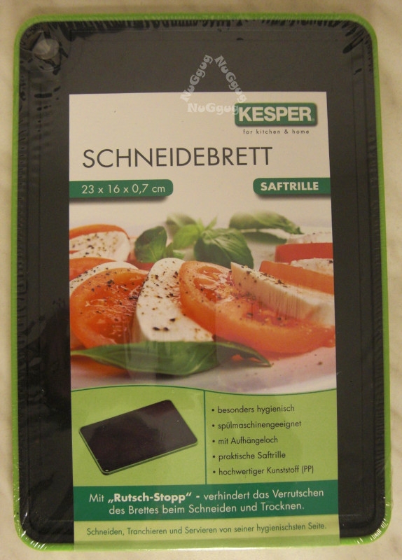 Schneidebrett mit Saftrille und Rutsch-Stopp, 26 x 16 cm, von Kesper