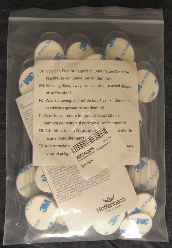 Hoffenbach Schranksicherungen, 10 Stück, transparent