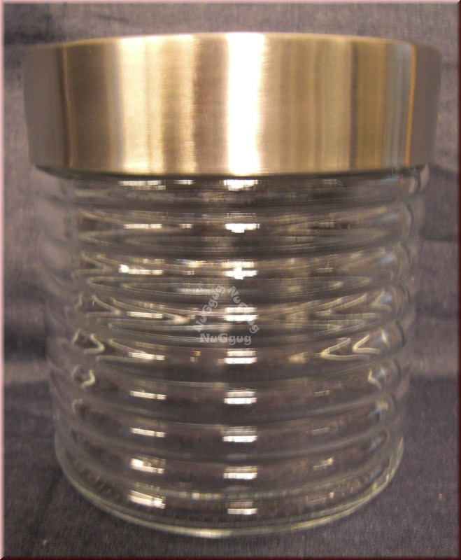 Schraubglas mit Edelstahldeckel, Aufbewahrungsglas, 11 x 12 cm, Vorratsglas