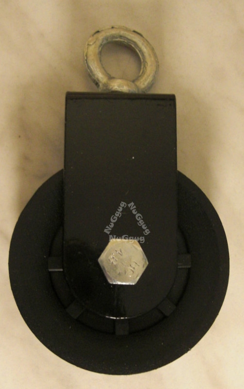 Seilrolle, schwarz, bis 80kg, Durchmesser 91mm, Umlenkrolle