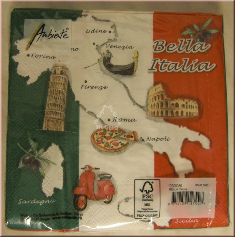 Servietten von Ambiente, "Bella Italia", 20 Stück