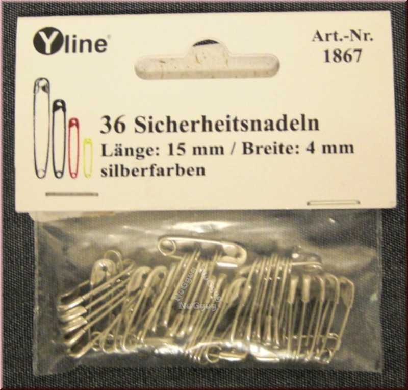 Mini Sicherheitsnadeln von Yline, 36 Stück, 15 x 4 mm