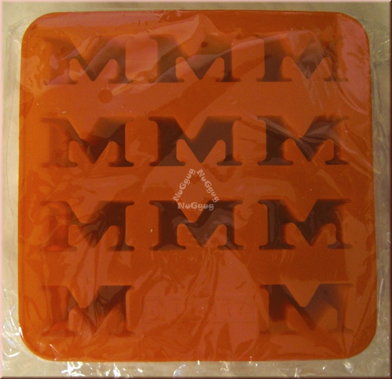 Eiswürfel, Pralinen und Schokoladenform "M", Silikon