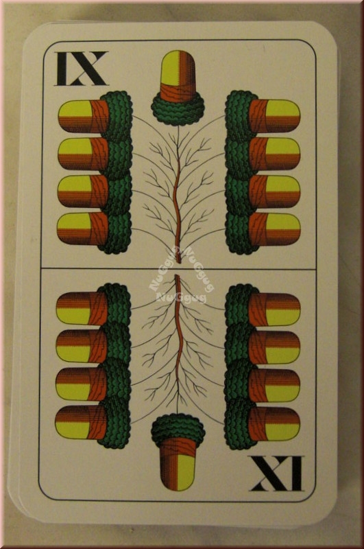 Doppeldeutsche Schnapskarten, 24 Blatt