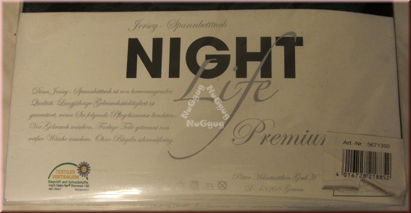 Spannbetttuch "Night Life", 140-160 x 200 cm, schwarz, Spannbettlaken