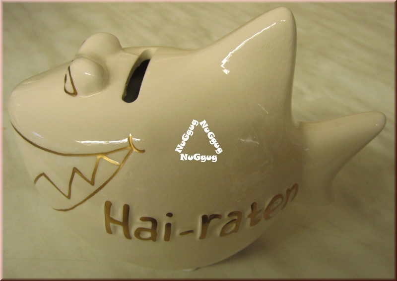 Spardose "Hai-raten", Keramik