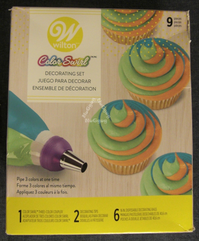 Wilton Clour Swirl, Tro Colour Decorating Set, Torten Dekorations Set, 9-teilig, Spritzbeutel