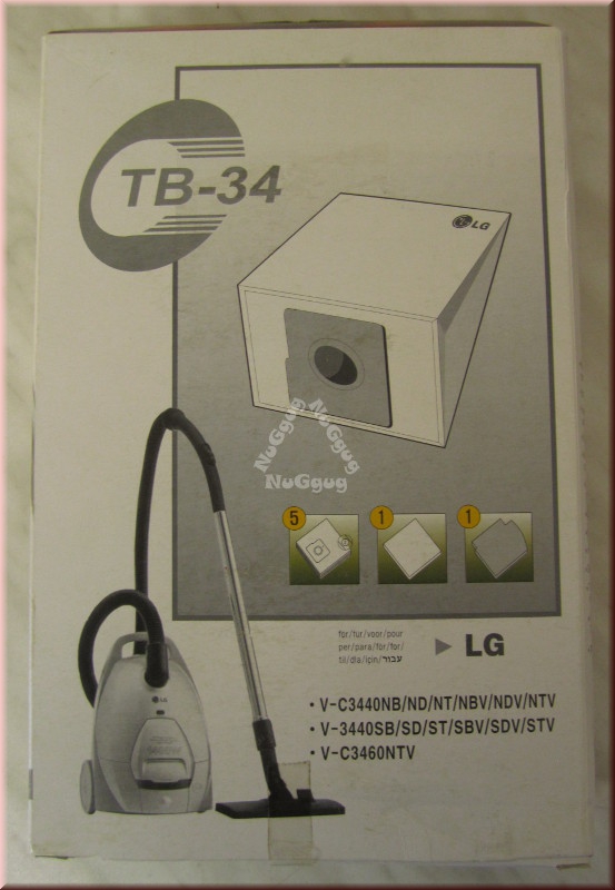 Staubsaugerbeutel LG TB-34, 5 Stück