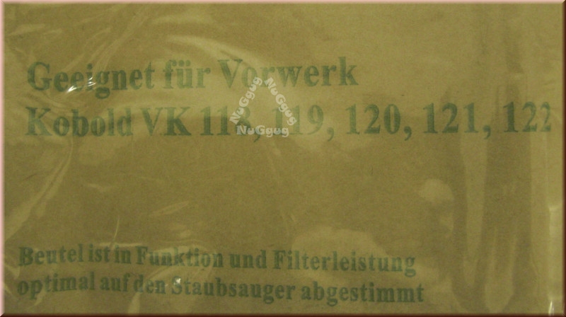 Staubsaugerbeutel für Vorwerk Kobold 118-​122, 10 Stück