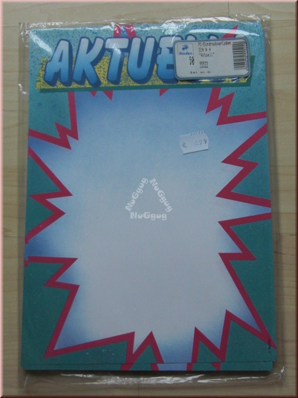 Motivpapier "Aktuell", A4, 50 Blatt, Druckerpapier, Designpapier