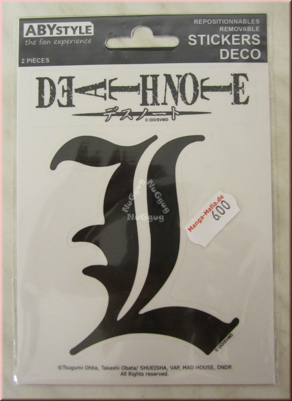 Sticker Set Death Note L, 2-teilig