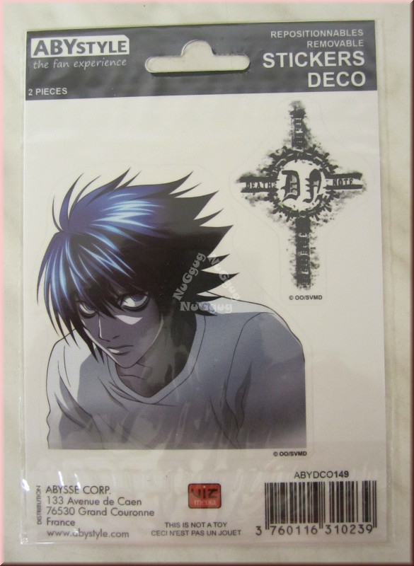 Sticker Set Death Note L, 2-teilig