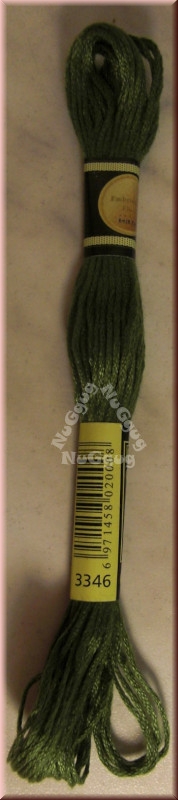 Stickgarn/Sticktwist Fligatto, 8 Meter, Farbe 3346 jägergrün