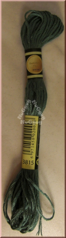 Stickgarn/Sticktwist Fligatto, 8 Meter, Farbe 3815 blassgrün dunkel