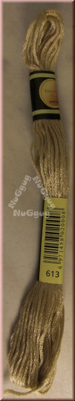 Stickgarn/Sticktwist Fligatto, 8 Meter, Farbe 613 graubraun sehr hell