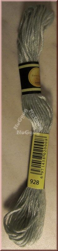Stickgarn/Sticktwist Fligatto, 8 Meter, Farbe 928 graugrün sehr hell