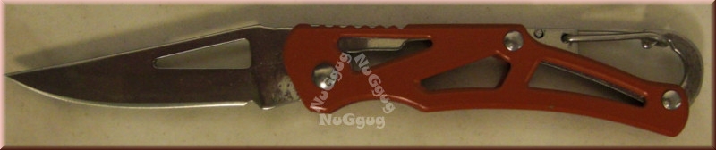 Taschenmesser Karabiner, rot, Paketmesser, Brieföffner