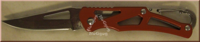 Taschenmesser Karabiner, rot, Paketmesser, Brieföffner