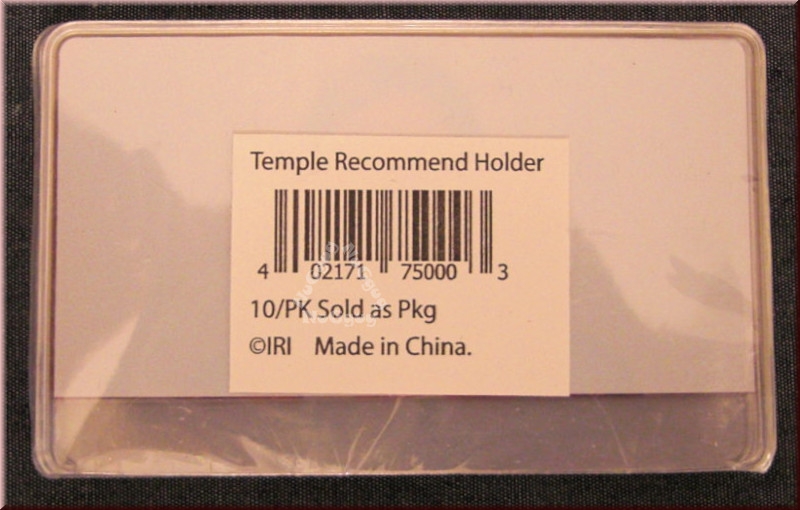 Temple Recommend Holder "Christ", 10 Stück, Tempelempfehlungs-Halter, 85 x54 mm