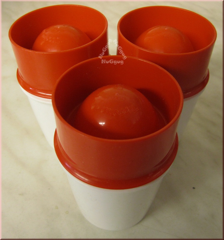 Eierbecher C33, weiß rot, 3 Stück, von Tupperware