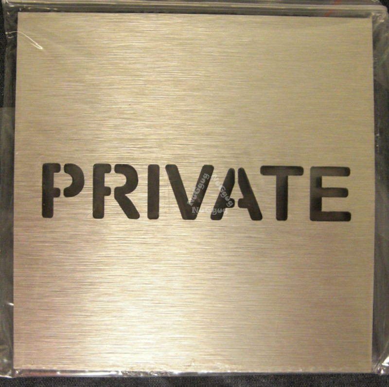 BSYDESIGN Türschild Privatraum, mit Schriftzug "PRIVATE", Aluminium, quadratisch, selbstklebend