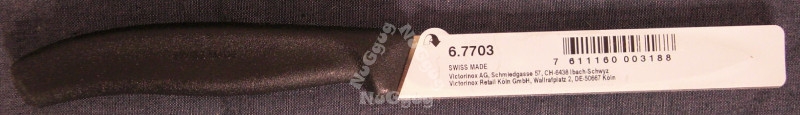 Universalmesser von Victorinox 67703, Edelstahl, 21 cm, Kunststoff, schwarz, Gemüsemesser