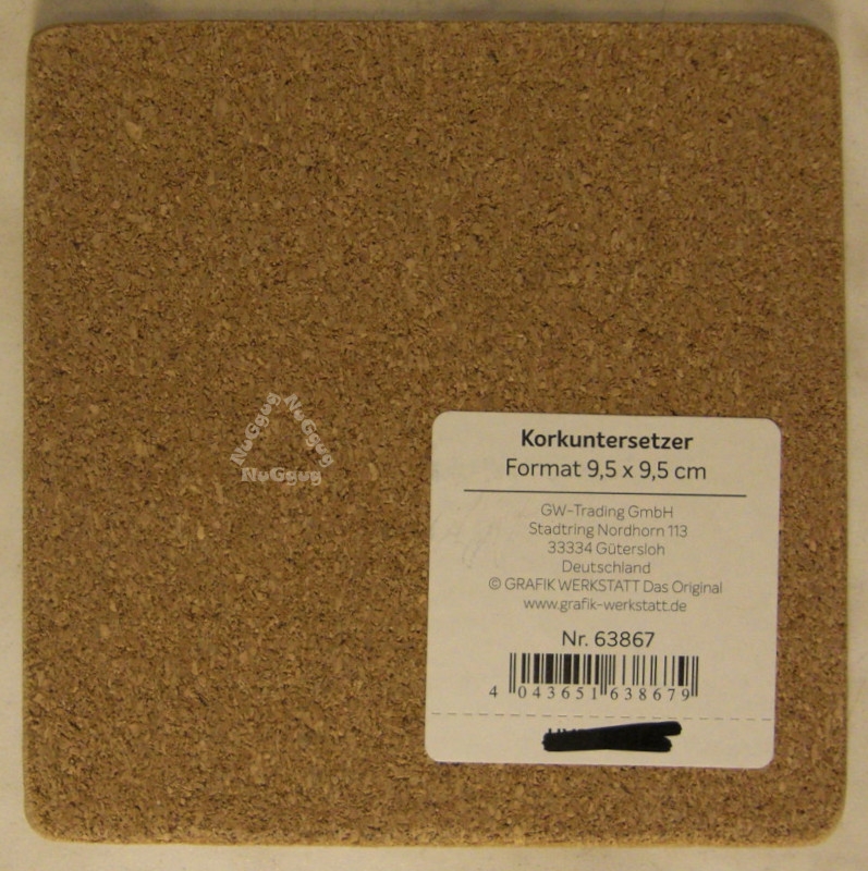 Untersetzer "Schwesterherz", Korkuntersetzer, 95 x 95 mm