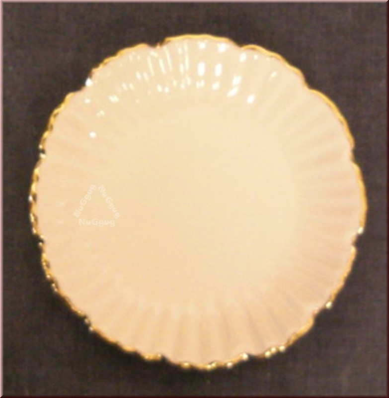 Kleiner Teller weiß mit Goldrand, Durchmesser 100 mm, von H&M Home