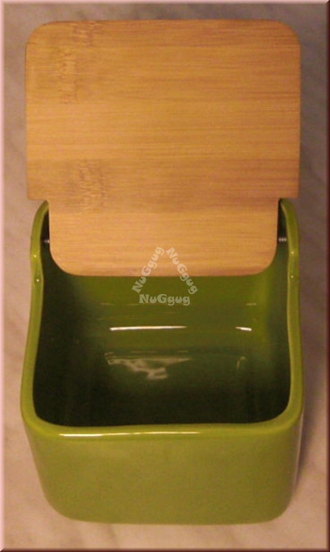 Zuckerdose Versa Ceramic, mit Bambus Deckel, grün