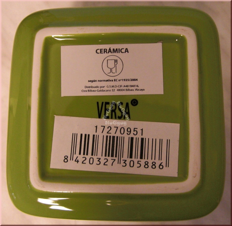 Zuckerdose Versa Ceramic, mit Bambus Deckel, grün