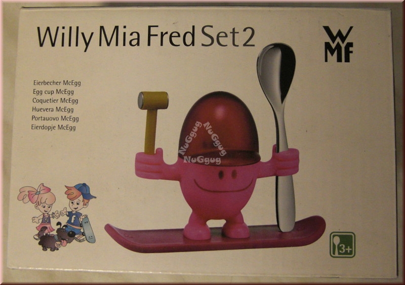 Eierbecher McEgg "Willy Mia Fred Set 2", pink, von WMF