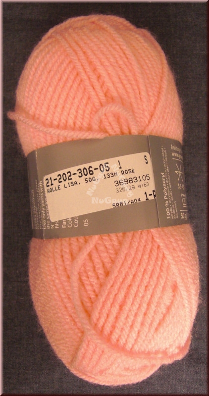 Wolle Lisa Premium, rosa, 50 Gramm, von gründl, Wollknäuel