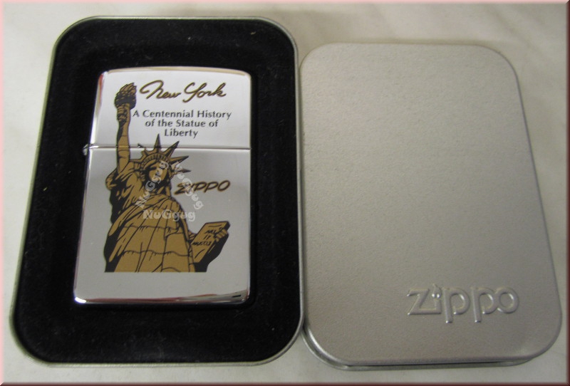 Zippo Feuerzeug Motiv "New York", verchromt, in der Alubox
