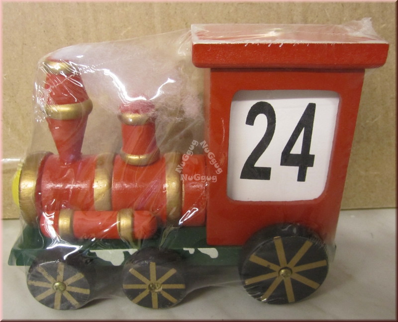 Adventskalender Lokomotive, Holz