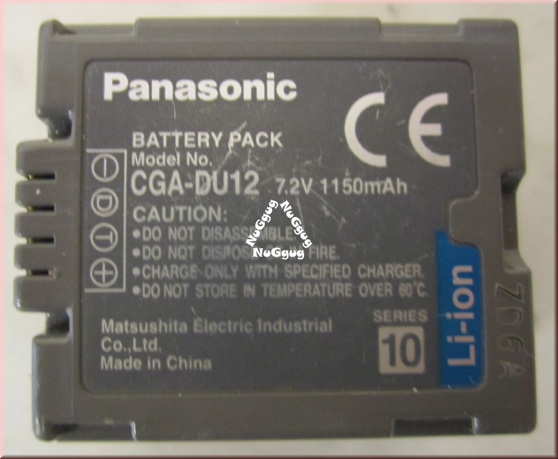 Panasonic Li-ion Battery Pack, Akku, CGA-DU12