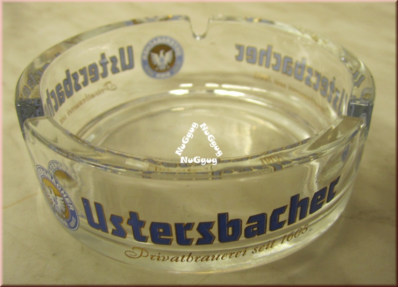 Aschenbecher "Ustersbacher Bier", Glas,
