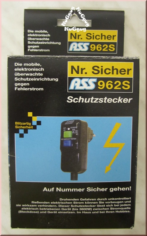 Fehlerstrom-Schutzstecker ASS 926S, schwarz, IP 54