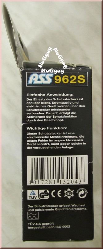 Fehlerstrom-Schutzstecker ASS 926S, schwarz, IP 54