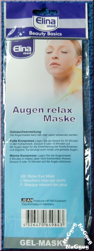 Augen relax Maske, Gel-Maske, Elina