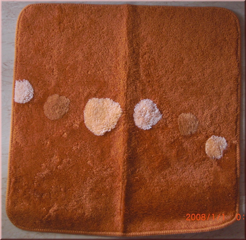 Badvorleger Set 50 x 80 cm + 60 x 60 cm, orange