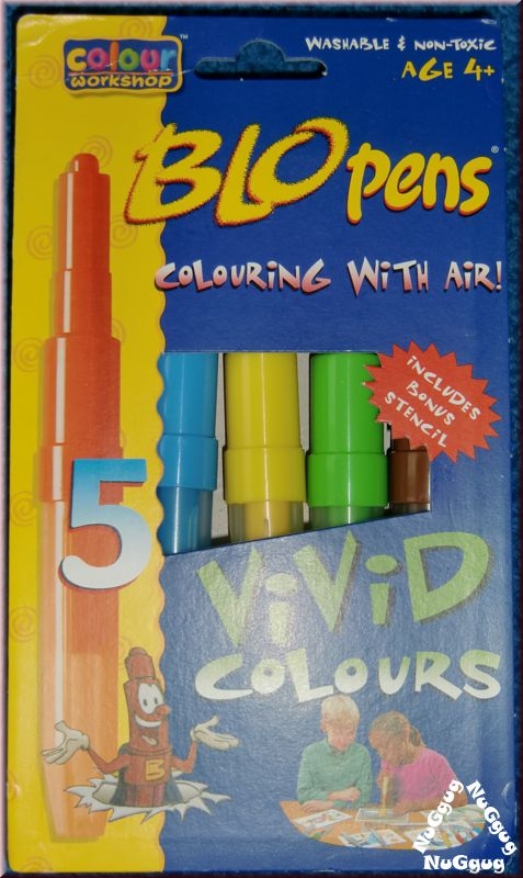 BLO Pens Vivid Colours. 5 Stifte + 1 Schablone