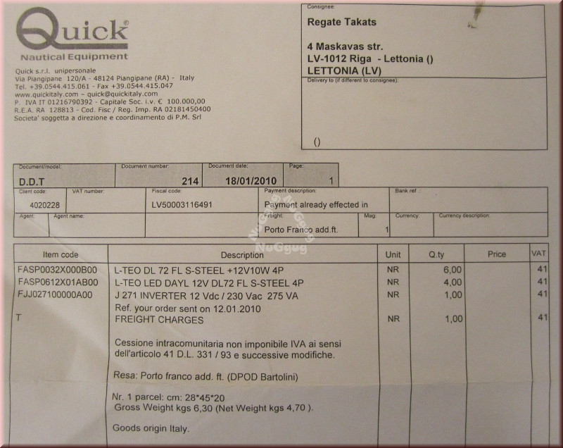 Beleuchtungsset für Boote, 41-teilig, Nautical Equipment von Quick