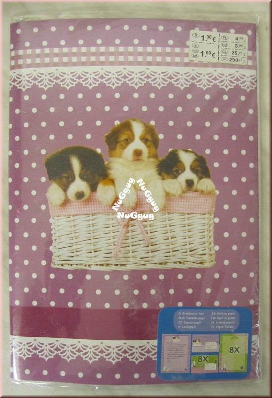 Briefpapier-Set Hunde, 25-teilig