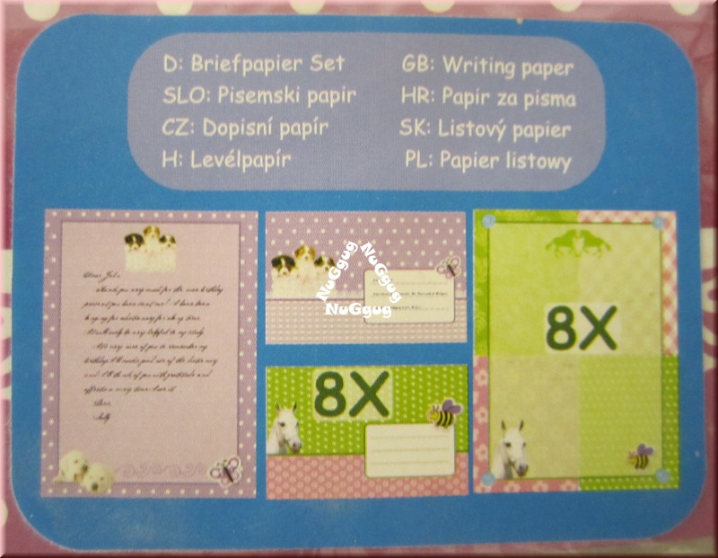 Briefpapier-Set Hunde, 25-teilig