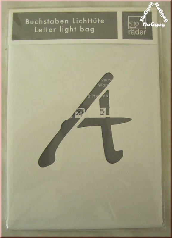 Lichttüte Buchstabe "A" von Räder, Buchstaben Lichttüte